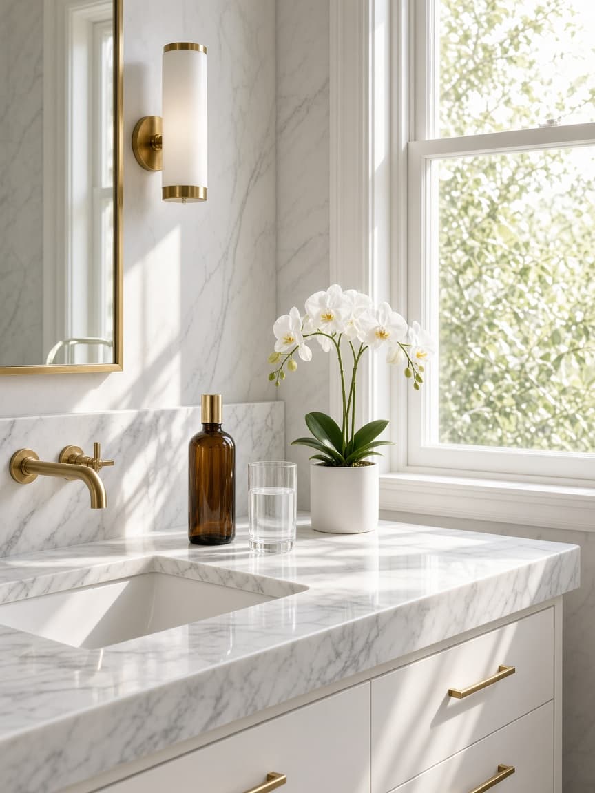 Prescription in a clean bathroom